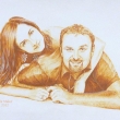 2012, Lenka&Zbyn�k, akryl na pap��e 40x50cm ($)