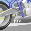Solution of motorcycle exhaust system below the engine